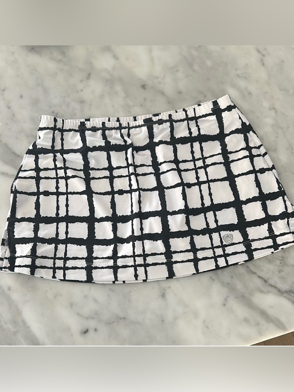 DUC sport athletic skirt with compression shorts Black and White  Mini Skirt